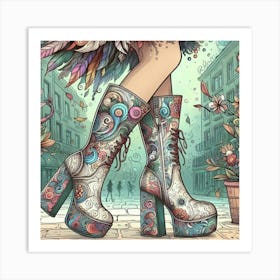 Art Boots 1 Art Print