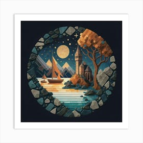 Sailor In The Moonlight Art Print