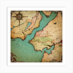 Map Of The World 3 Art Print