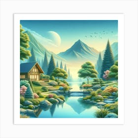 Inspire Peaceful Interiors With Landscapes Art Print