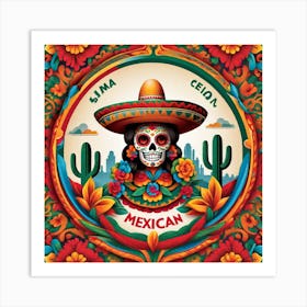 Mexican Skull 81 Art Print