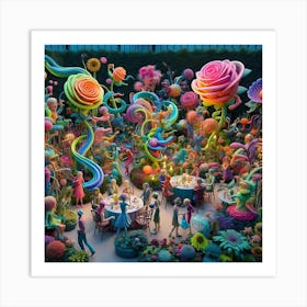 Alice'S Garden 2 Art Print