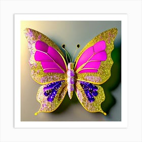 3d Butterfly Art Print