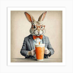 Rabbit In A Suit 43 Art Print