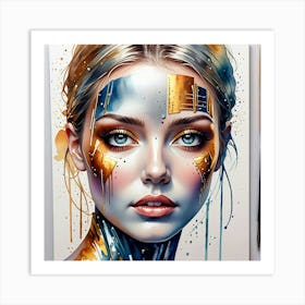 Robot Girl Art Print