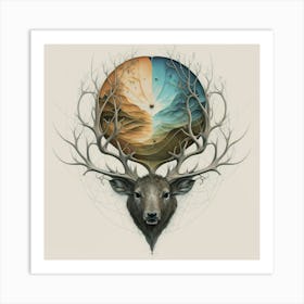 Stag'S Head Art Print