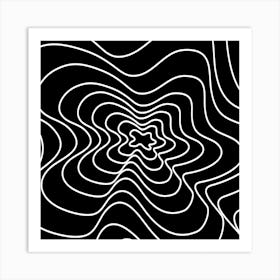 Abstract Wavy Lines 2 Art Print
