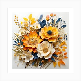 Tranquility In Bloom Captivating Floral Harmony Art Print