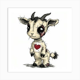 Goat With A Heart Poster