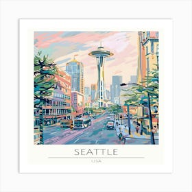 Seattle Skyline Art Print