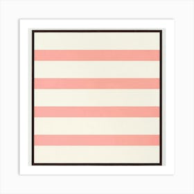 Pink And White Stripes Art Print