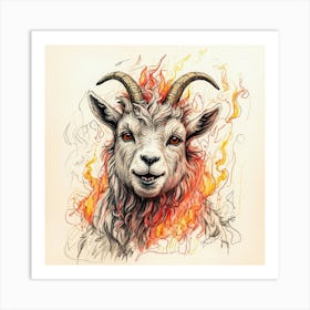 Goat Of Fire 15 Art Print