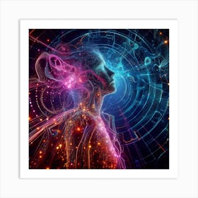 Psychedelic Woman Art Print