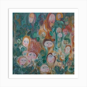 Wall Art, Human Jungle, Faces Art Print