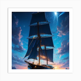 Ship In The Sky 1 Art Print