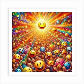 Smiley Faces 1 Art Print