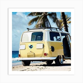 Vw Bus On The Beach6 Art Print