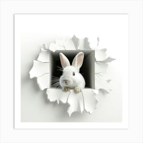 Rabbit In A Hole 1 Art Print