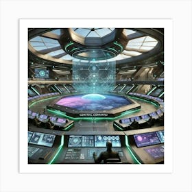 Central Command Nexus Control Room Art Print