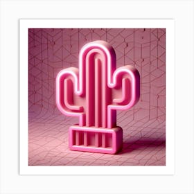 Neon Cactus 2 Art Print