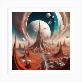 City on Mars Art Print
