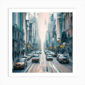 Abstract City Street Art Print