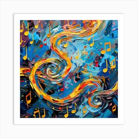 Abstract Music Painting 4 Art Print