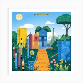 Day In The Neighborhood Art Print