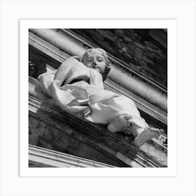 Guardian Angel In Rome Square Art Print
