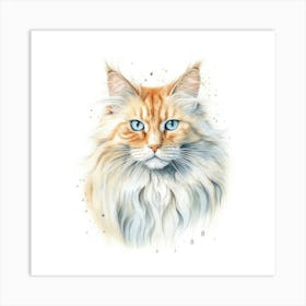 Oriental Longhair Cat Portrait 2 Art Print