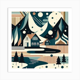 Scandinavian style, Dolomites 3 Art Print