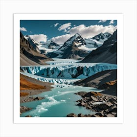 Glacier In Chile Art Print