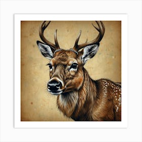 Deer Head 6 Art Print