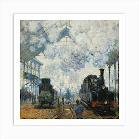 Claude Monet - Train Station Art Print