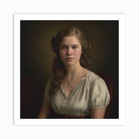 Portrait Of A Young Woman 1 Art Print
