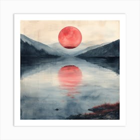 Red Moon Art Print