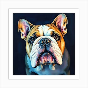 Bulldog Painting Art Print