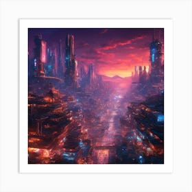 Futuristic City 2 Art Print