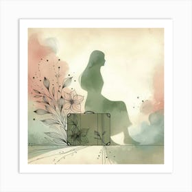 Silhouette Of A Woman 4 Art Print