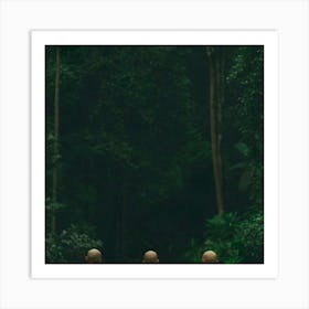 Monks In The Forest 3 Art Print