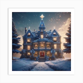 Christmas House 56 Art Print