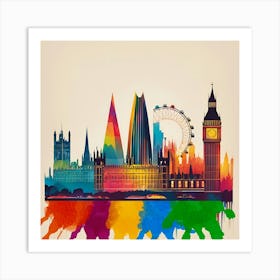 London City Modern mid century Art Art Print