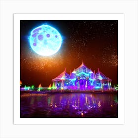 Full Moon In The Sky Art Print