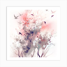 Birds In The Trees Art Print