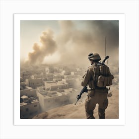 Soldier In Afghanistan Art Print