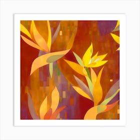 Bird Of Paradise Patterns Art Print