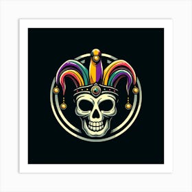 Mardi Gras Skull 2 Art Print