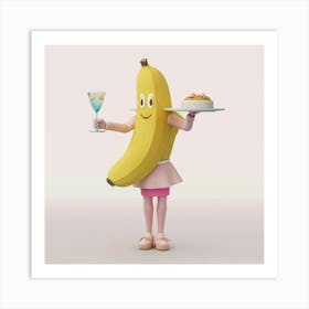 Banana Girl 3 Art Print