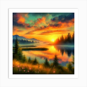 Enchanted Horizon 3 Art Print