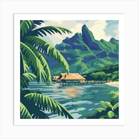 A Tahiti In French Polynesia Vector Design Illus 1720357339 3 Art Print